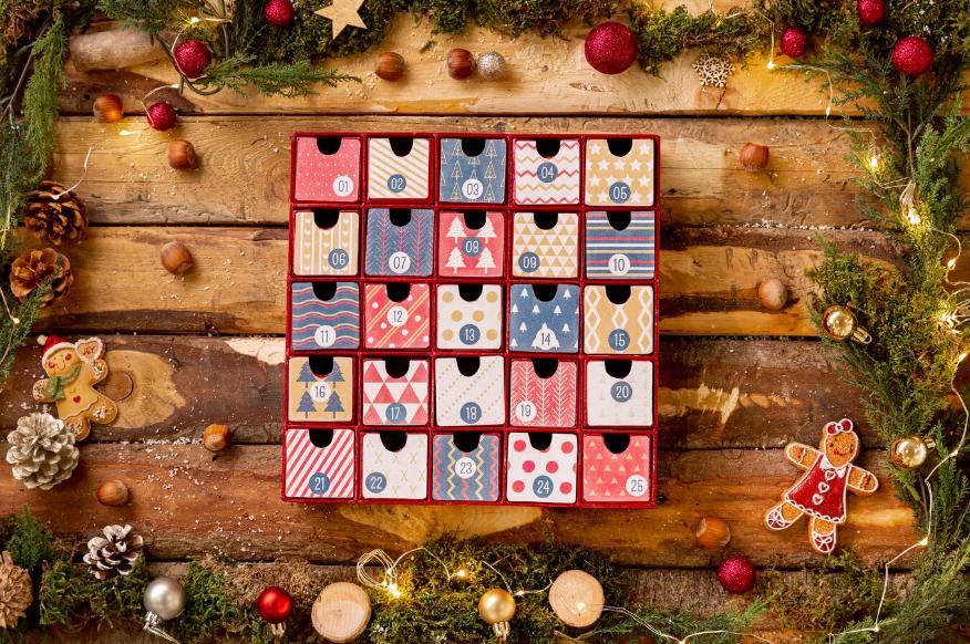 wooden advent calendar