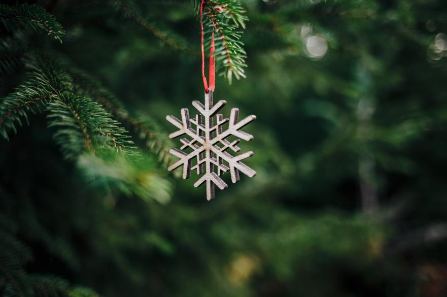 wooden snowflake